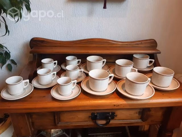 Juego Fanaloza 6 tazas de café y 6 tazas de té