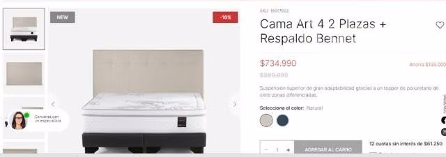 Cama tamaño king