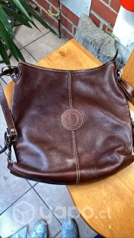Cartera cuero chileno artesano