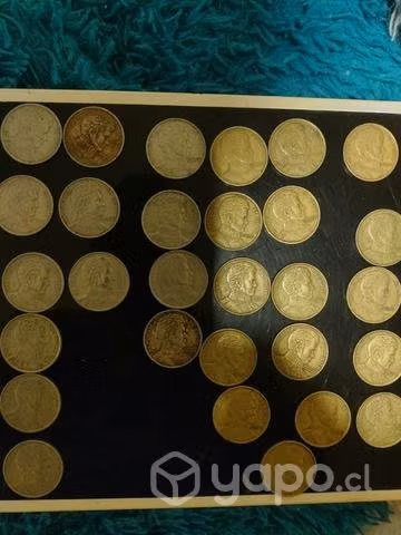 Monedas chilenas de 1 peso años 1975-76-77-78-79