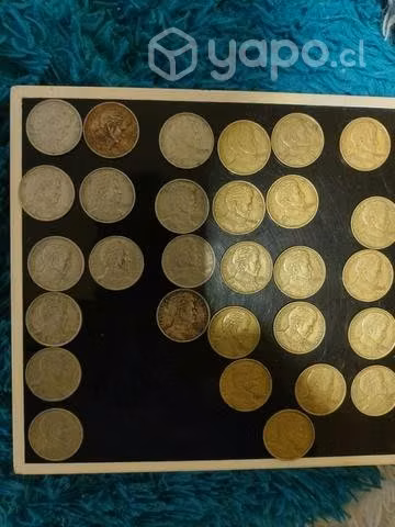 Monedas chilenas de 1 peso años 1975-76-77-78-79