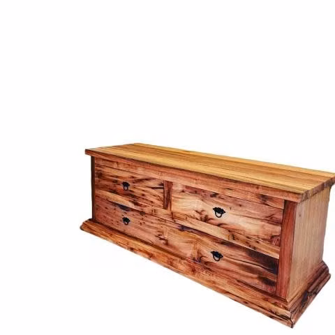 Mueble de pie en durmiente de linea ferrea