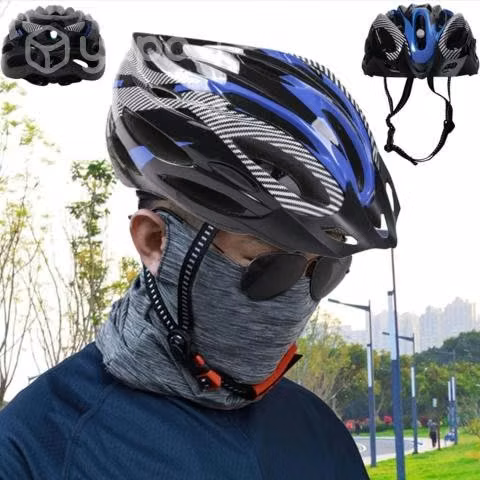 Casco Bicicleta Profesional Full Seguridad Azul - Imagen 5
