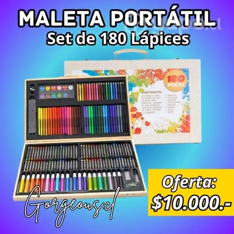 Maleta de 180 lápices Fácil de transportar