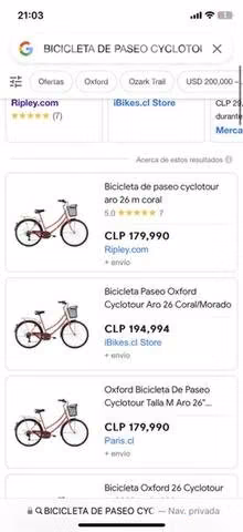 Bicicleta de paseo Oxford