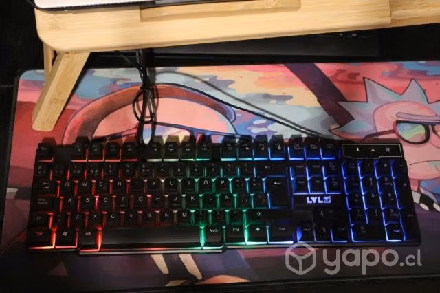 Teclado RGB + Mause Inhalambrico