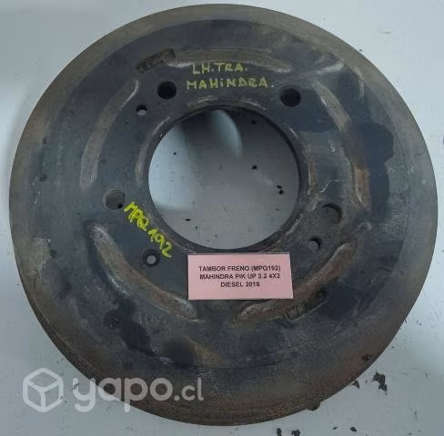 Tambor Freno (MPQ192) Mahindra Pik Up 2.2 2018
