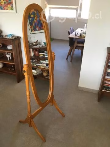 Espejo pie madera