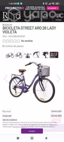 Bicicleta Bianchi morada - Imagen 3