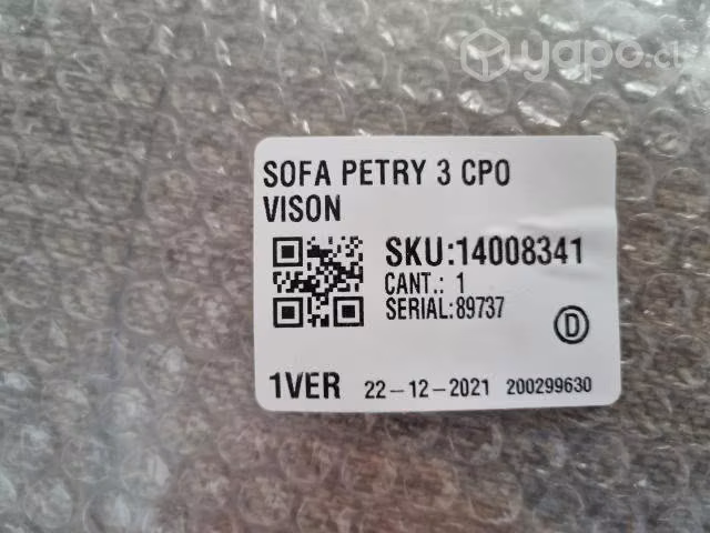 Living sillon Sofa Rosen Petry 3C café SELLADO