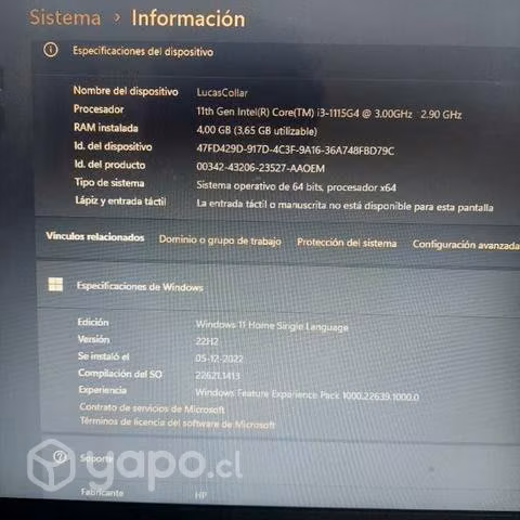 Hp Windows 11 home Single Core I3 - Imagen 2