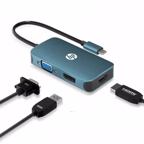 Adaptador usb-c a hdmi, display port, vga. marca h - Imagen 2
