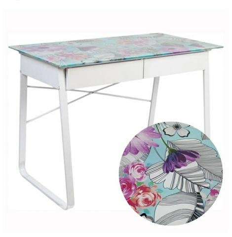 Escritorio flores blanco/multicolor - Imagen 4