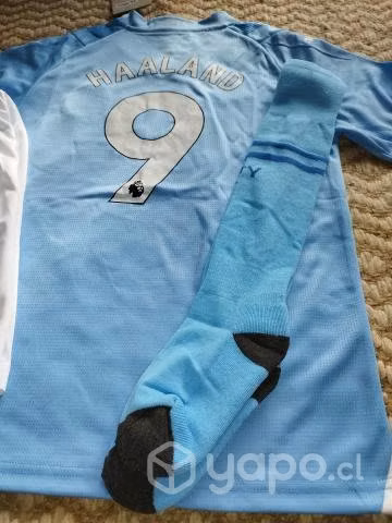 Conjunto completo manchester city halland premium