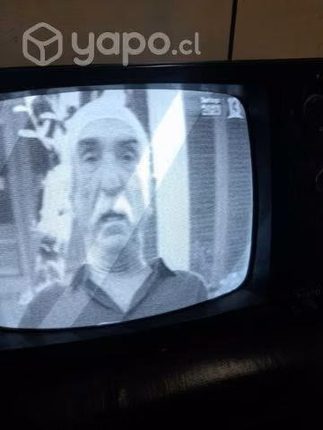 Tele blanco y negro vintaje funcionando - Imagen 4