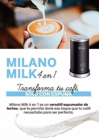 Cafetera Milano 3 en 1 gris + Espumador Milano