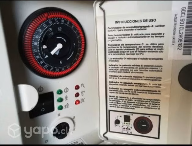 Estufa gas natural de pared