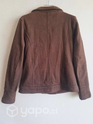 Chaqueta polar, café. Botones y bolsillos. S - Imagen 4