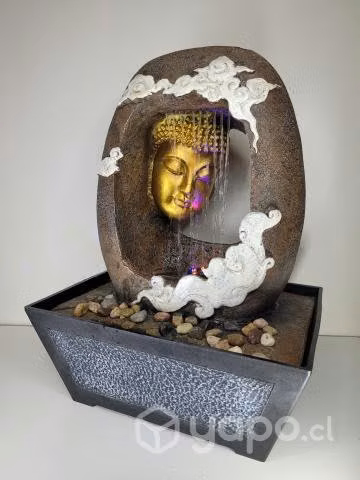 Fuente De Agua Rostro Buda Con Cortina De Agua 40