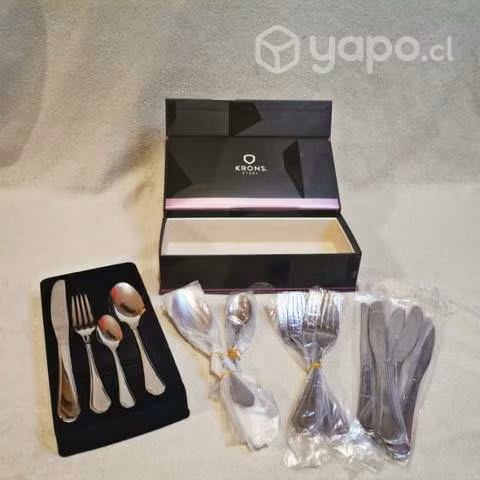 Set cuchilleria acero inoxidable 24 unidades