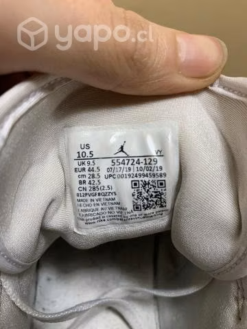 Air Jordan 1 Mid White / Blancas 10.5 poco uso - Imagen 5