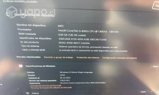 Notebook ultraliviano ASUS Zenbook