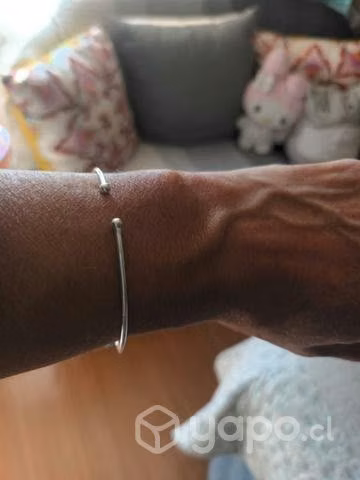 Brazalete plata de ley 925 con dije - Imagen 3