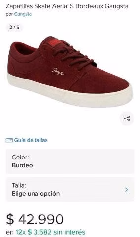 Zapatillas Gangsta talla 39 nuevas