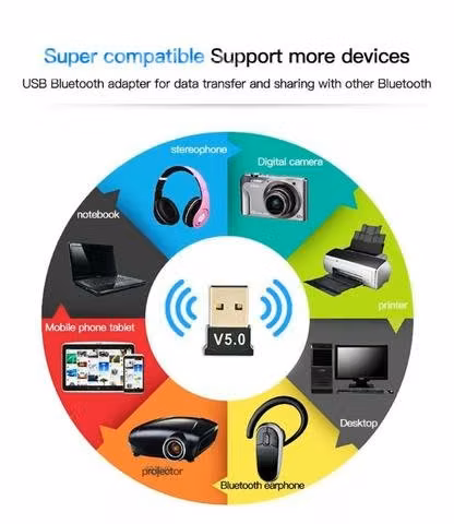 Bluetooth 5.0 USB (controles, bocinas, audífonos)