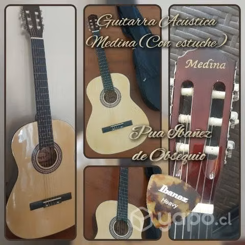 Guitarra acústica Medina. + forro + pua