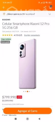 Xaomi 12 pro, 256GB, Color purpura
