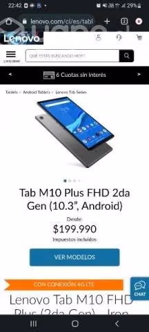 Tablet lenovo 10.1 "