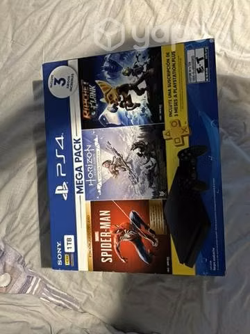 Ps4 con caja, 2 mandos y un juego