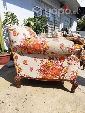 Sillones años 50 patas talladas para restaurar