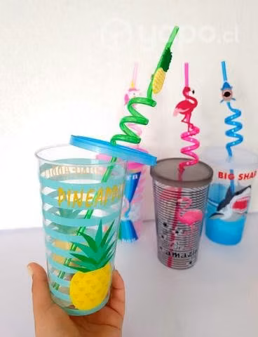 Vasos acrílico+ bombilla - Imagen 2