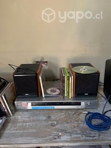 Sistema sonido mixer vintage + parlantes studio
