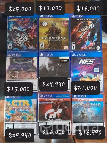 Juegos nuevos sellados Ps4