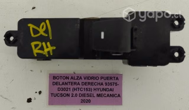 Boton Alza Vidrio Pta del der (HTC153) Hyundai Tuc