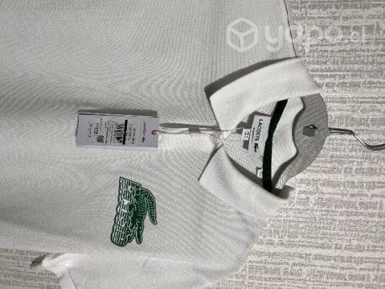 Polo lacoste blanco con logo - Imagen 3