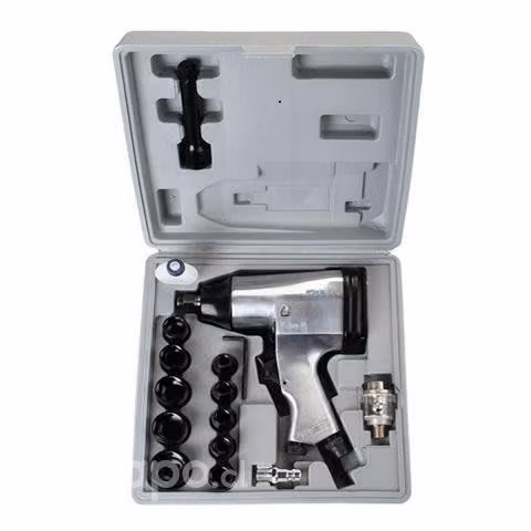 Llave De Impacto Neumática C/maleta + 17 Piezas, M