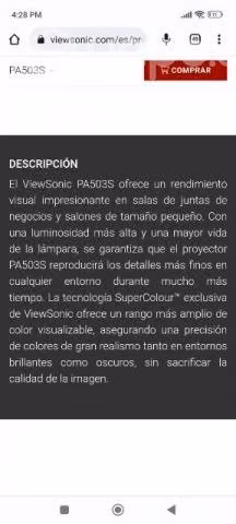 Proyector Viewsonic pa503s