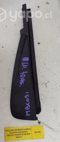 Moldura Ext pta tras izq (MBC091) Mazda BT50 2019