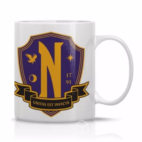 Taza/Tazon/Mug Insignia Escuela Merlina Academia '