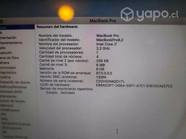 MacBook PRO 15" Late 2011, Core I7, 8 GB Ram, SSD1 - Imagen 5
