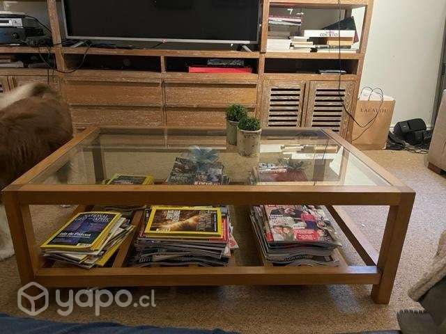 Mesa de centro madera-vidrio - Imagen 3