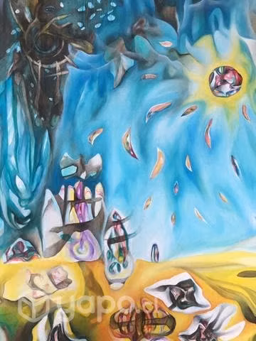 Reproducción óleo Roberto Matta, cuadros, pinturas