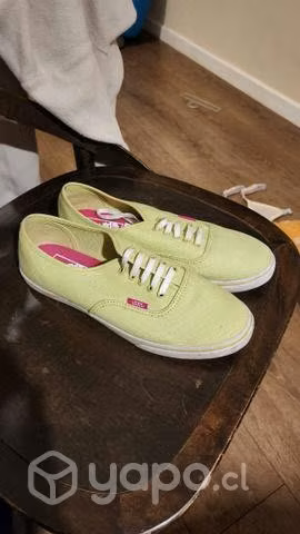 Zapatilla vans mujer verde lona