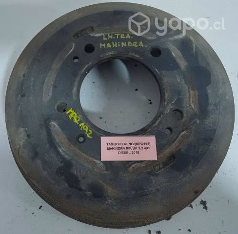Tambor Freno (MPQ192) Mahindra Pik Up 2.2 4x2 Dies