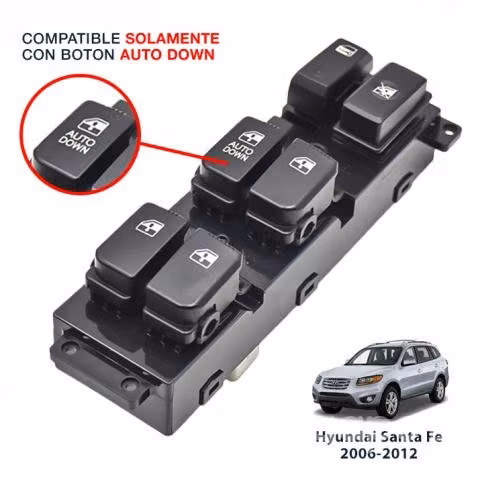 Botonera Control Alzavidrio Hyundai Santa Fe 06-12