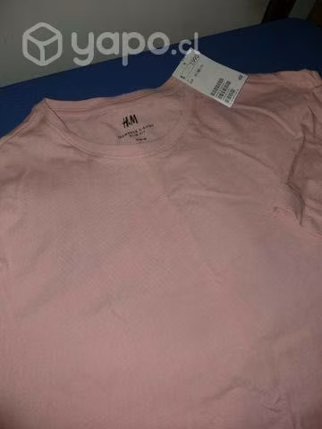 Polera color Rosa H&M 100% NUEVA (talla S)